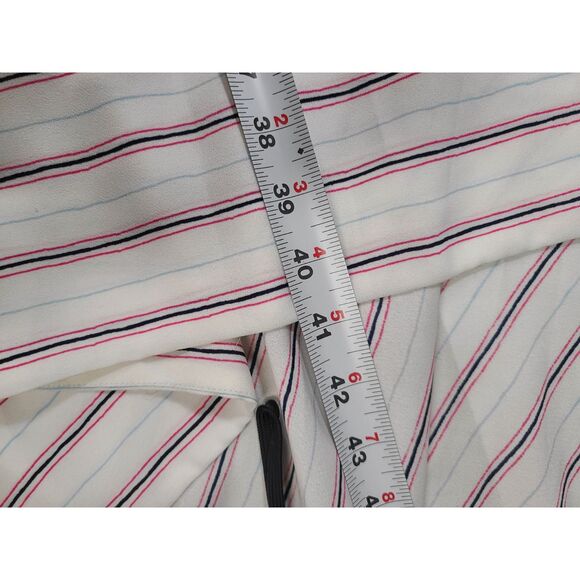 BCBGMAXAZRIA Chelsi Striped Open Back High Low Halter Midi Dress M - Picture 7 of 7